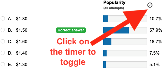 Timed Conditions Feedback toggle