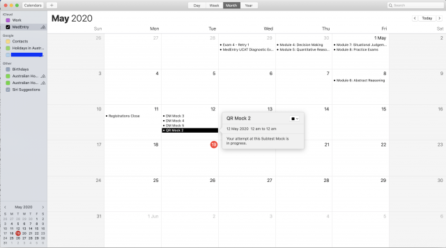 Integrate your MedEntry UCAT Study Plan into your daily calendar!