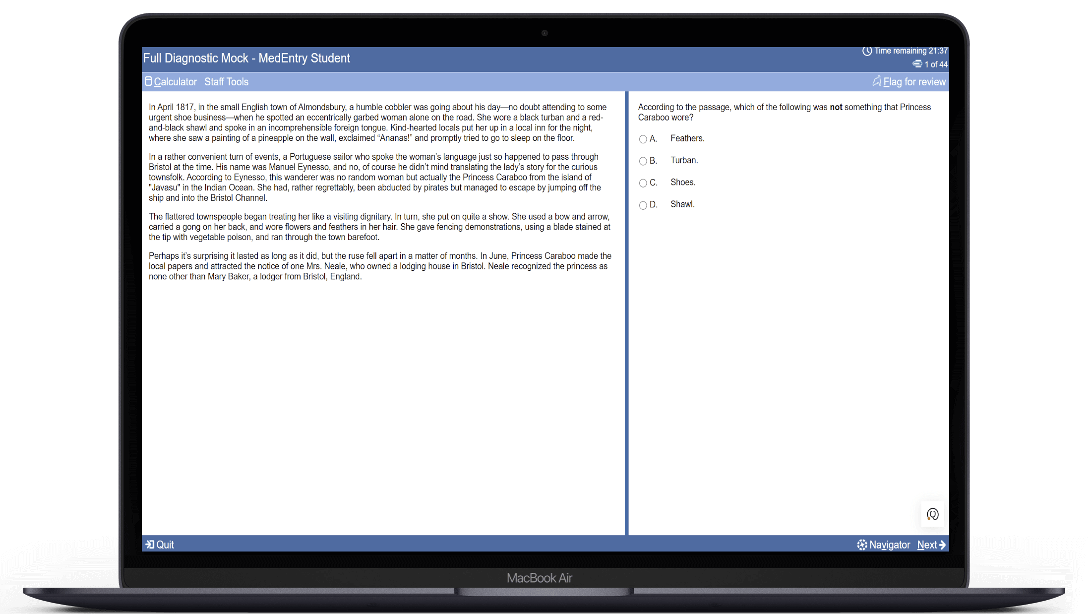 Exact Replica UCAT Platform